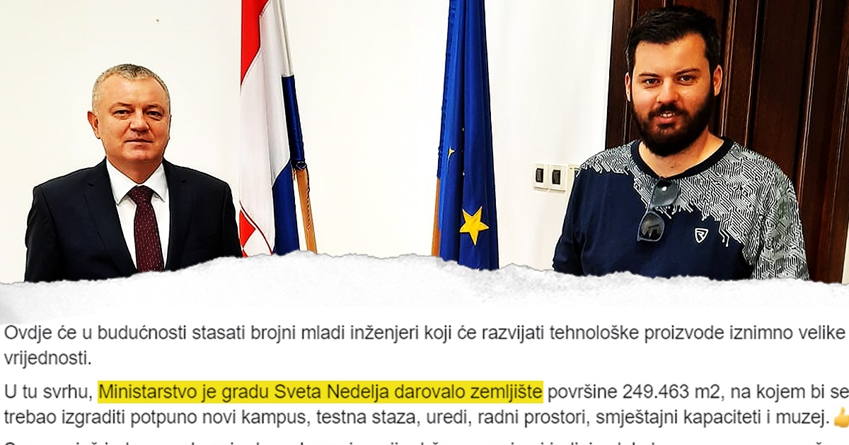 Horvat se hvali: Svetoj Nedelji je država darovala zemljište za Rimčev kampus