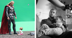 Hemsworth pozirao s kćeri na setu Thora prije 11 godina i sad. Objavio je te fotke