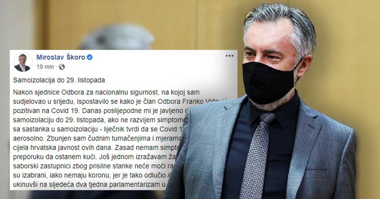 I Škoro je u samoizolaciji