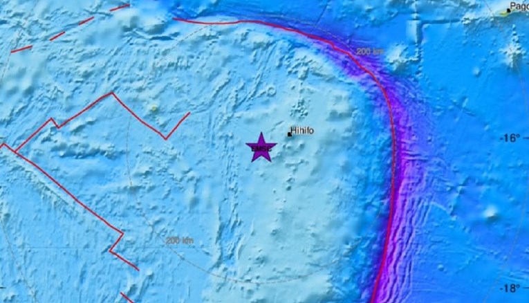 Potres magnitude 6.0 u oceanu između Tonge i Samoe