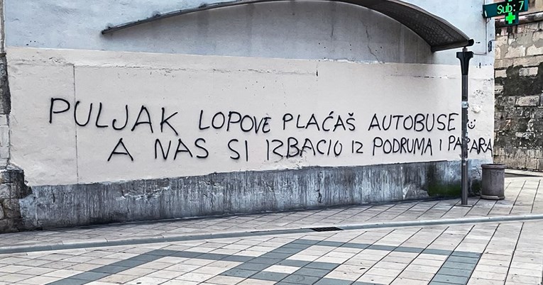 FOTO U Splitu osvanuli uvredljivi grafiti protiv Puljka, Ivoševića i Milanovića
