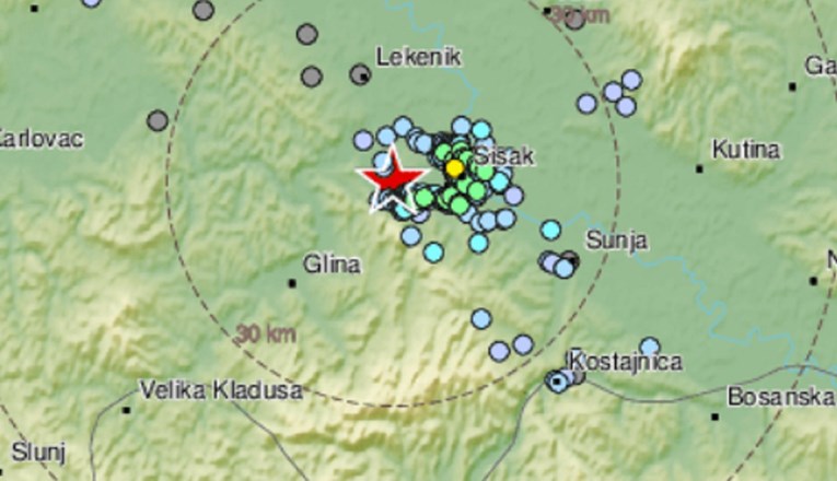 Dva potresa na Baniji od 2.6 i 2.7 po Richteru