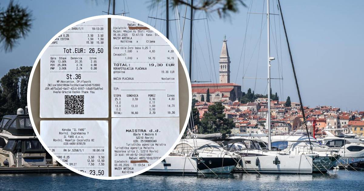 Nijemac objavio račun iz Rovinja i pokrenuo raspravu: "4,60 € za Colu je bezobrazno"