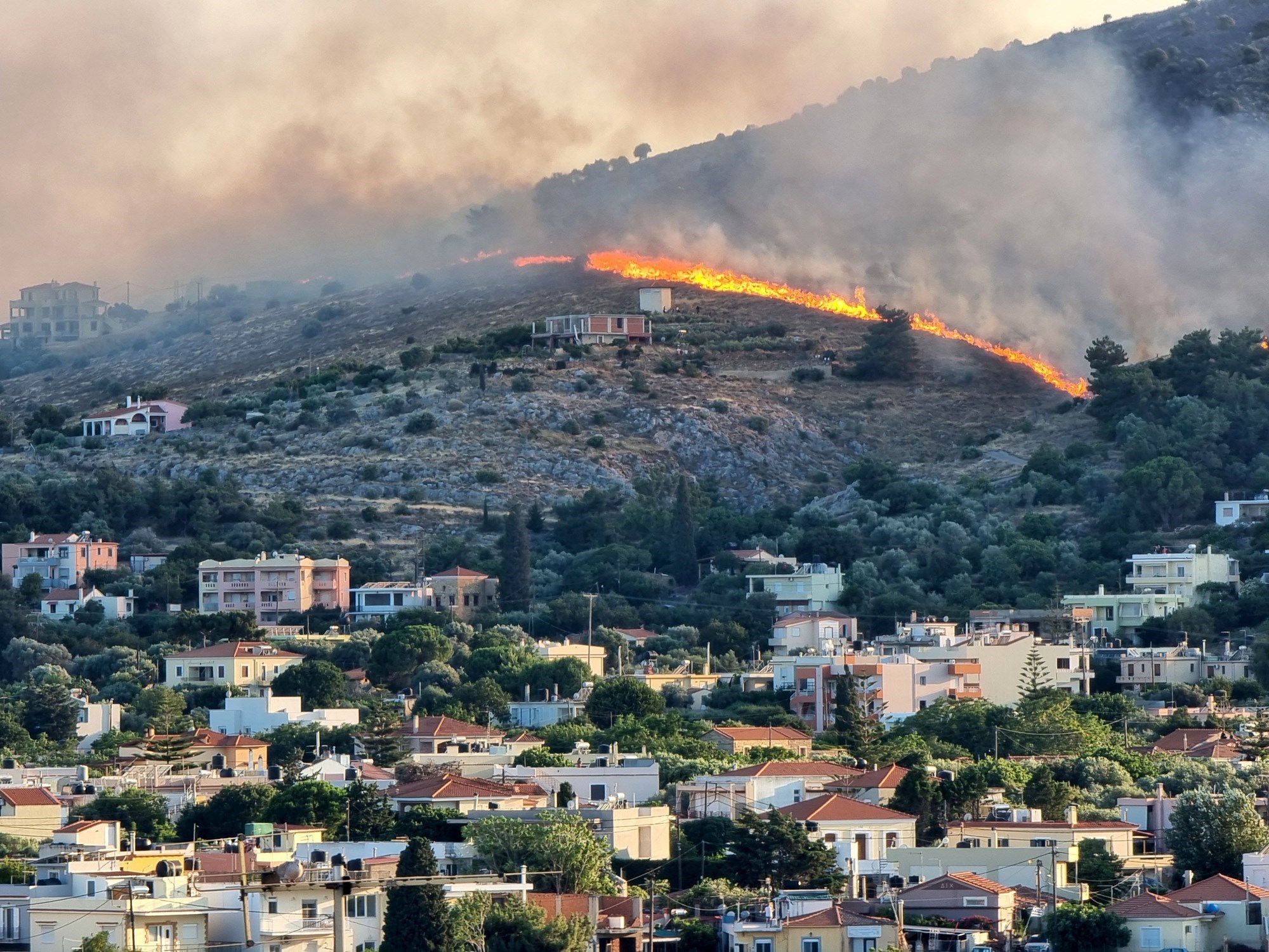 VIDEO I FOTO Požar na grčkom otoku Hiosu bukti drugi dan