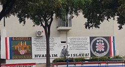 HOS-ov grafit s ustaškim pozdravom osvanuo na veteranskim zgradama u Splitu