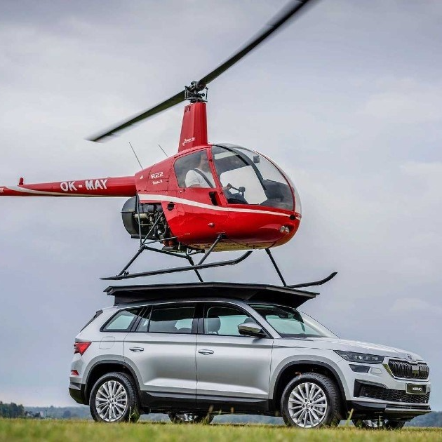VIDEO Kao u nekadašnjem Top Gearu: Pogledajte kako je helikopter sletio na Škodu