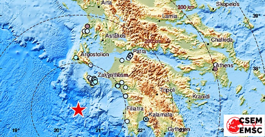 Jak potres u moru kod Grčke