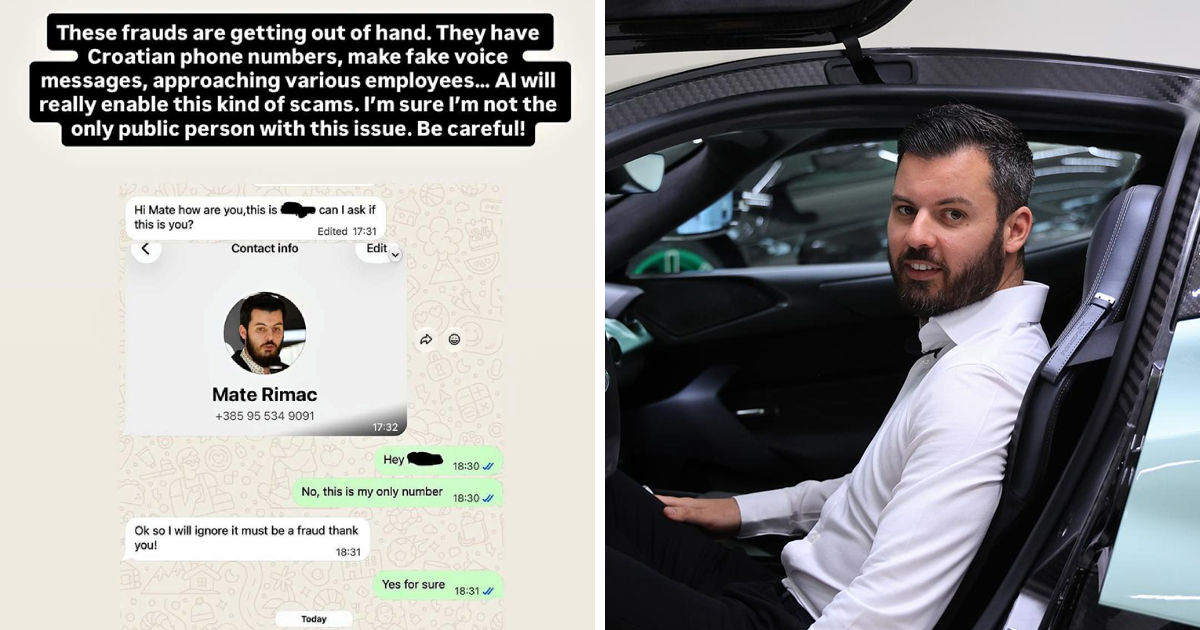 Mate Rimac upozorio na prevaru: Imaju hrvatske brojeve, izrađuju lažne glasovne poruke