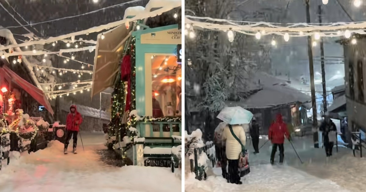 VIDEO Snježne radosti: Mladić se na skijama spustio niz sarajevsku ulicu