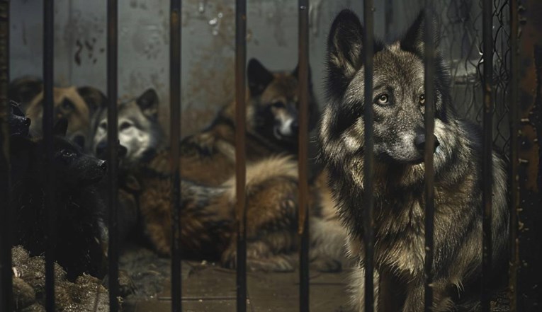 Čovjek u Splitu u strašnim uvjetima držao dva vuka i 67 pasa. Uhićen je 
