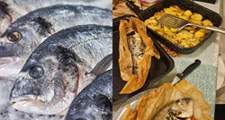 Petkom riba: Brancin i orada iz škartoca, pečeni krumpir i tršćanski umak