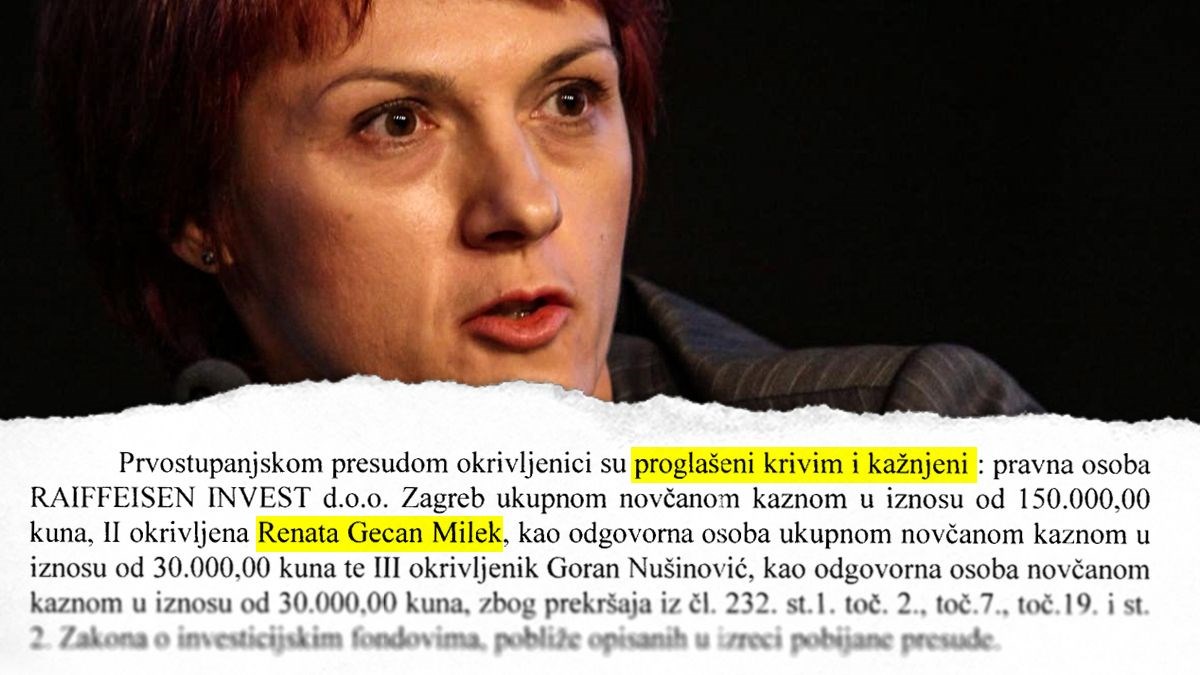 Pravomoćno osuđena žena vodit će državnu isplatu privatnih mirovina