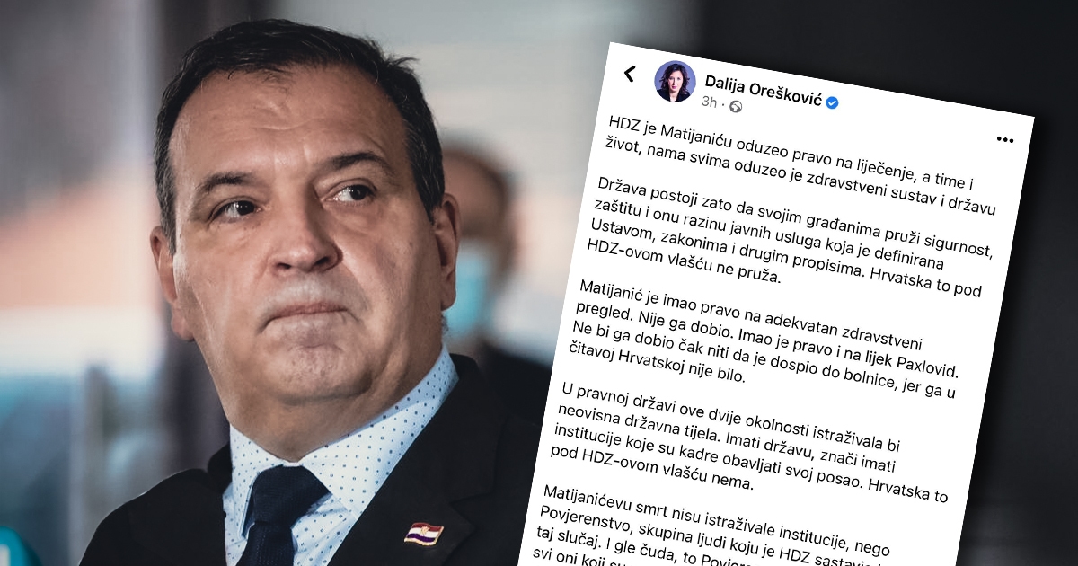 Orešković: Zaključak Matijanićevog povjerenstva je neprihvatljiv zbog sukoba interesa