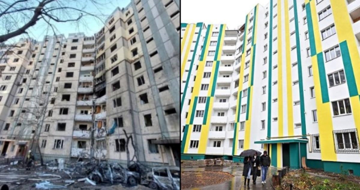 Ovo je zgrada u Kijevu nakon ruskog napada i danas