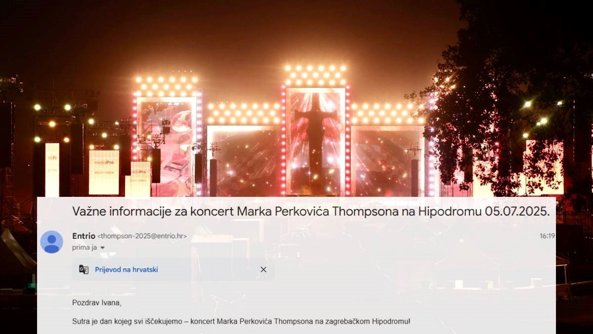 Entrio poslao važne upute za posjetitelje Thompsonovog koncerta