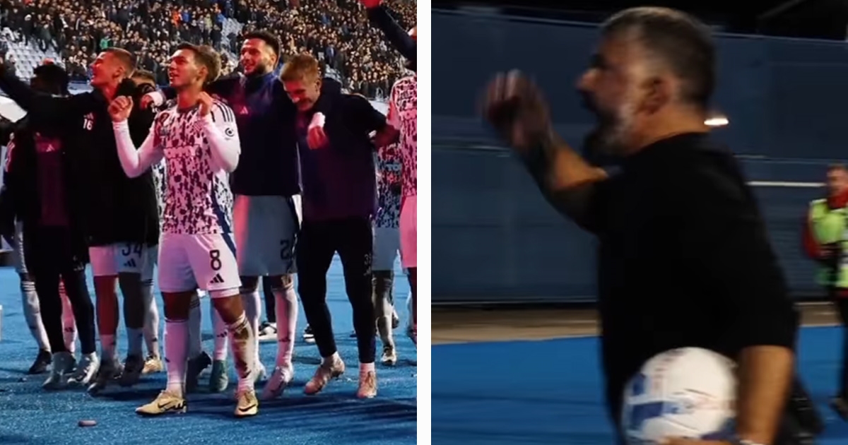 Pogledajte kako je Gattuso usred slavlja ispucao loptu prema Torcidi