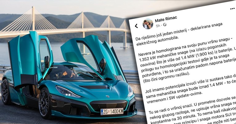 Rimac priznao da Nevera u prometnoj dozvoli ima 760 kW, objasnio gdje je razlika