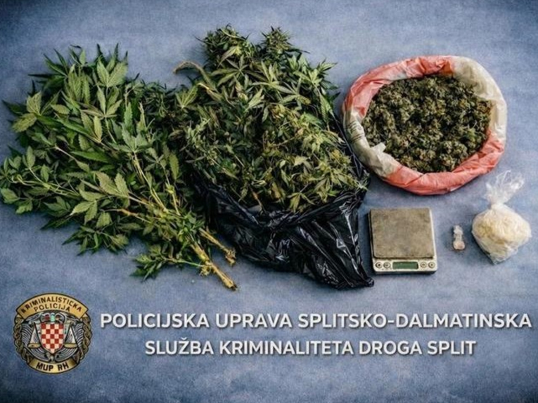 U Makarskoj uhićena dvojica muškaraca. Pronašli im više od kilograma marihuane