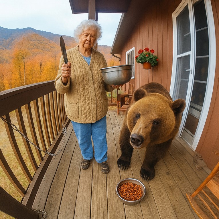 Širi se viralna snimka starice koja hrani medvjeda - i svi se pitaju isto