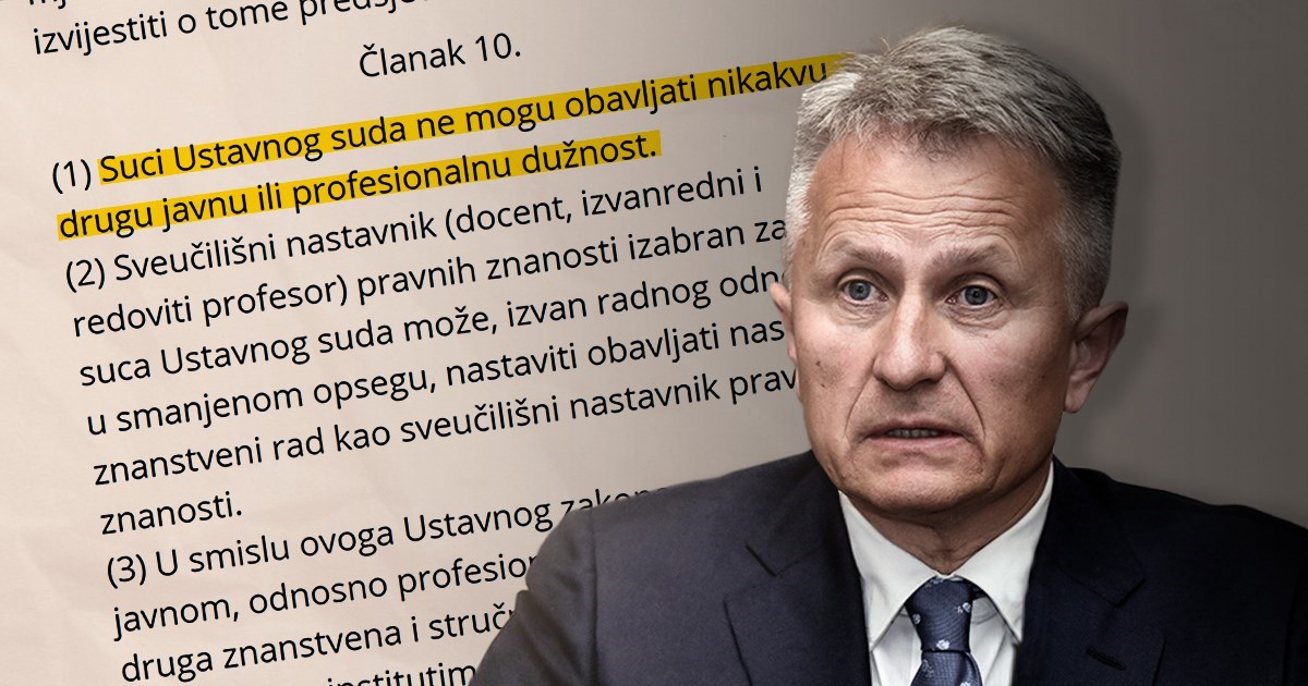 Skandal na Ustavnom sudu: Sudac Mlinarić je u povjerenstvu Ministarstva pravosuđa