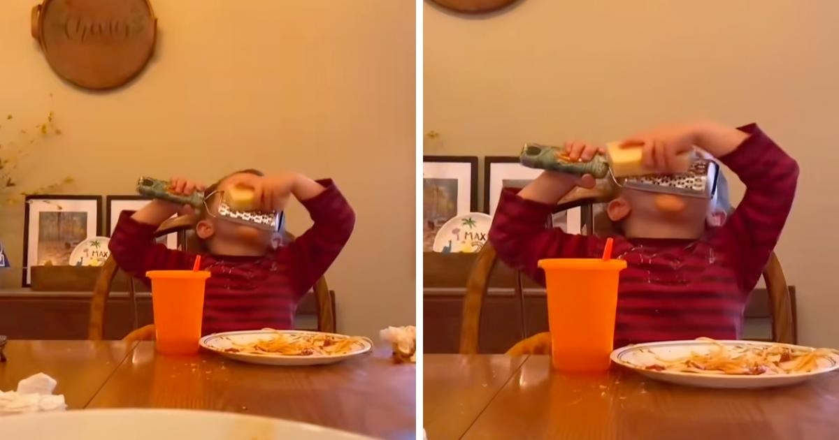 Mama snimila smiješan način na koji sin jede parmezan. Video nasmijao mnoge