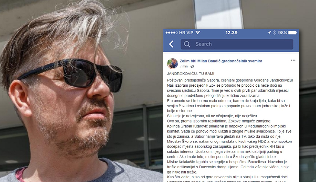 Juričan pisao Jandrokoviću: Ako vi možete voditi sabor, zašto ja ne bih mogao zemlju