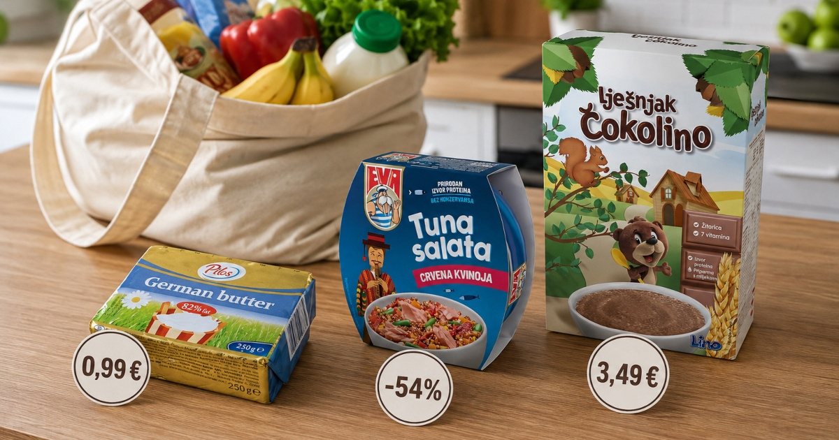 Maslac za 99 centi, tuna na -54%: Ovo su danas najbolje akcije u trgovinama