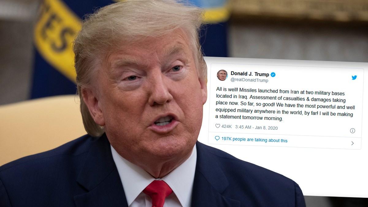 Trump na Twitteru o napadu: "Sve je dobro, imamo najmoćniju vojsku"