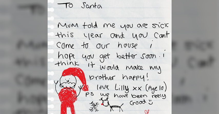 "Mama kaže da si bolestan": Pismo djevojčice Djedu Božićnjaku rasplakalo mnoge