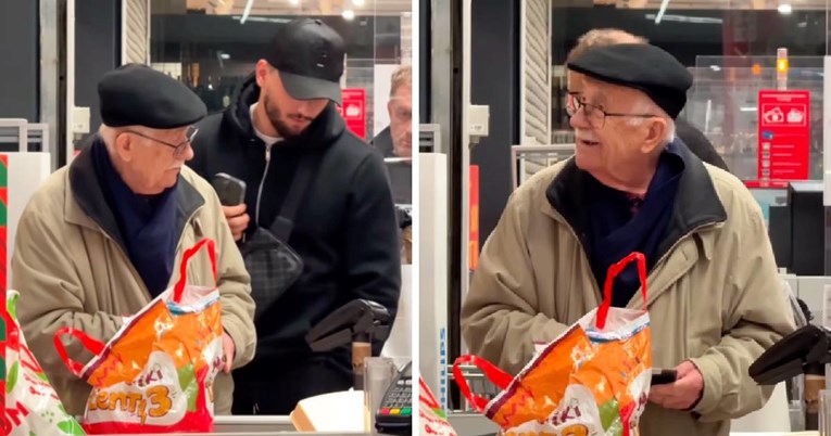 VIDEO Dečko u Zagrebu na blagajni platio račun umirovljenicima