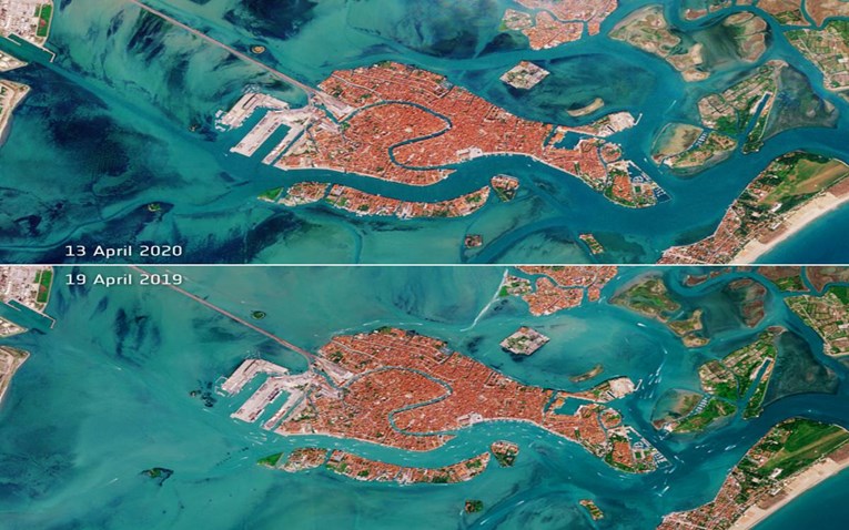 FOTO Snimke iz svemira: Venecija zbog korone izgleda drugačije
