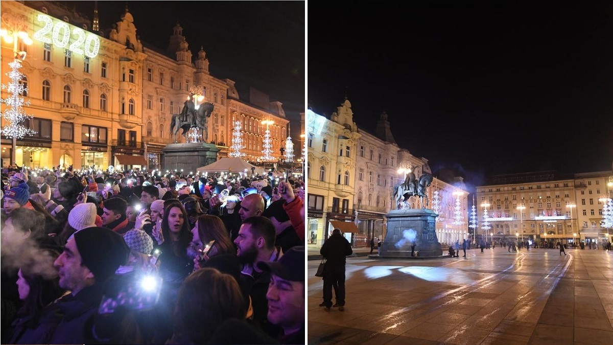 Kakva razlika: Usporedba fotografija s dočeka 2020. i 2021. zaista je tužna