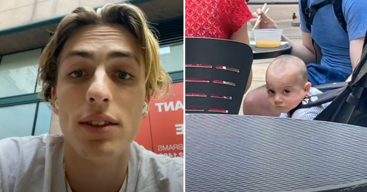 Tip uočio da beba zuri u njega pa se zapitao što nije u redu