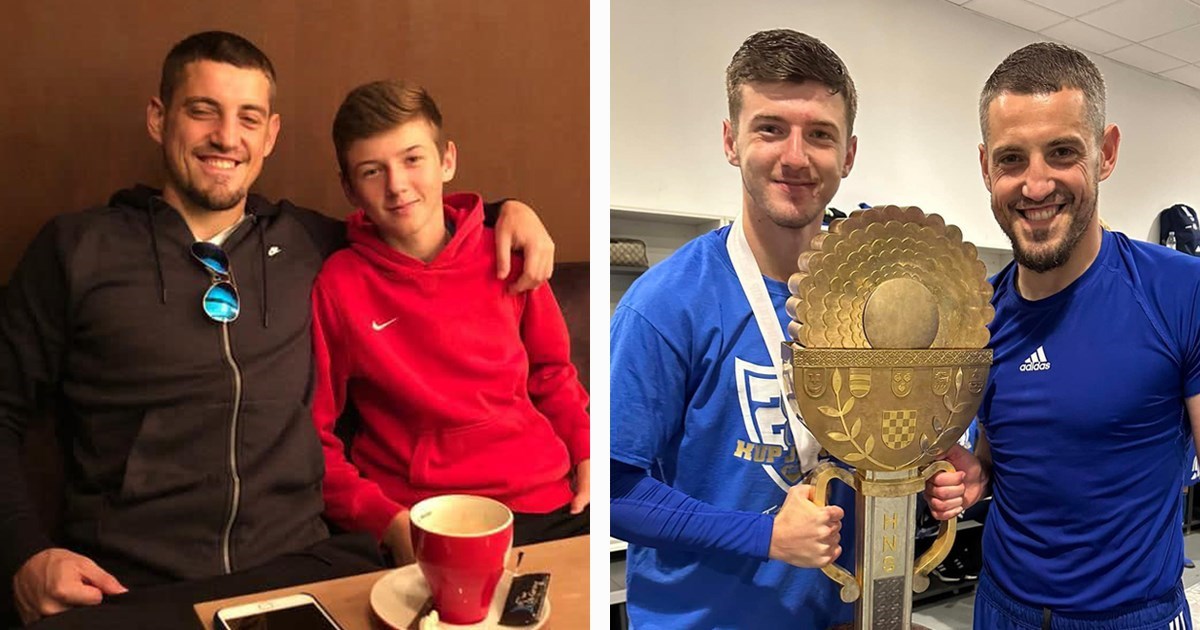 Kao dječak se fotografirao s Ademijem i nosio njegov dres. Sad zajedno drže trofej