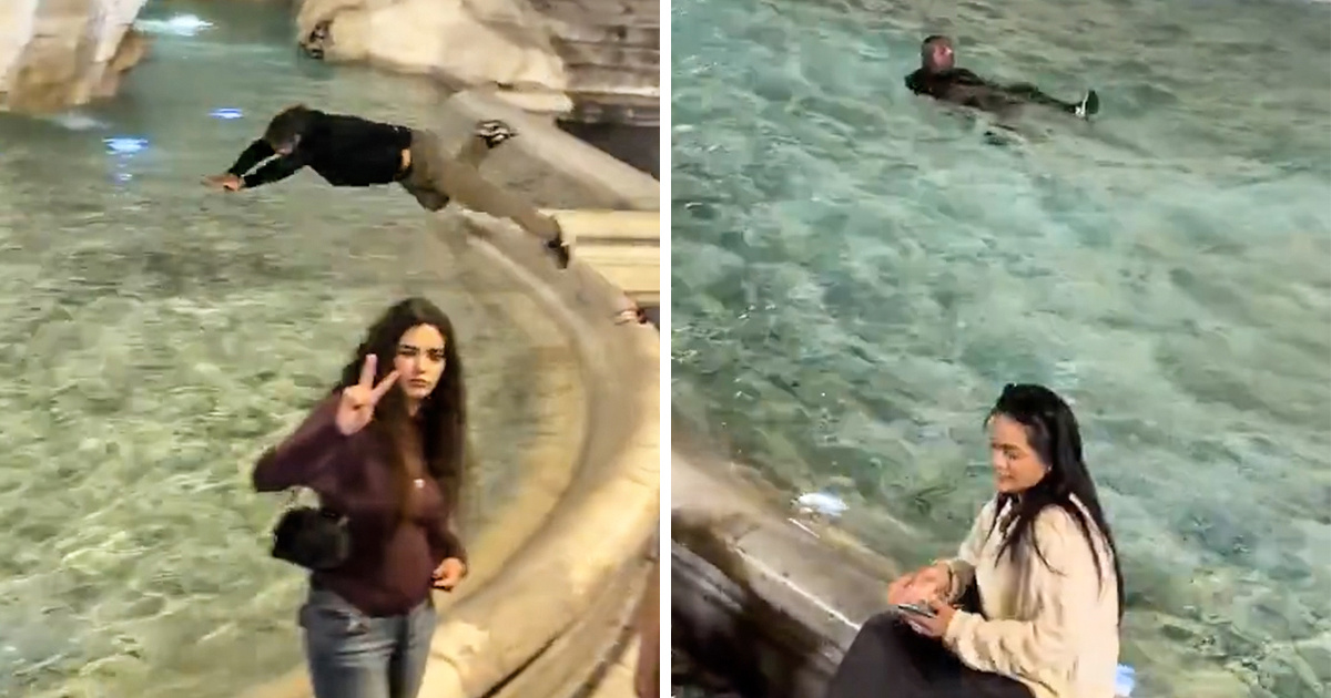 VIDEO Turist plivao po Fontani di Trevi, Talijani bijesni. "Ovo je za zatvor"