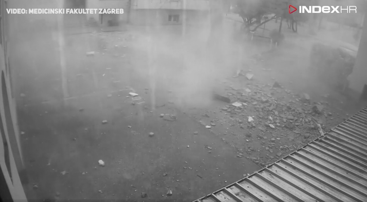 VIDEO Kamere Medicinskog fakulteta snimile trenutak potresa u Zagrebu