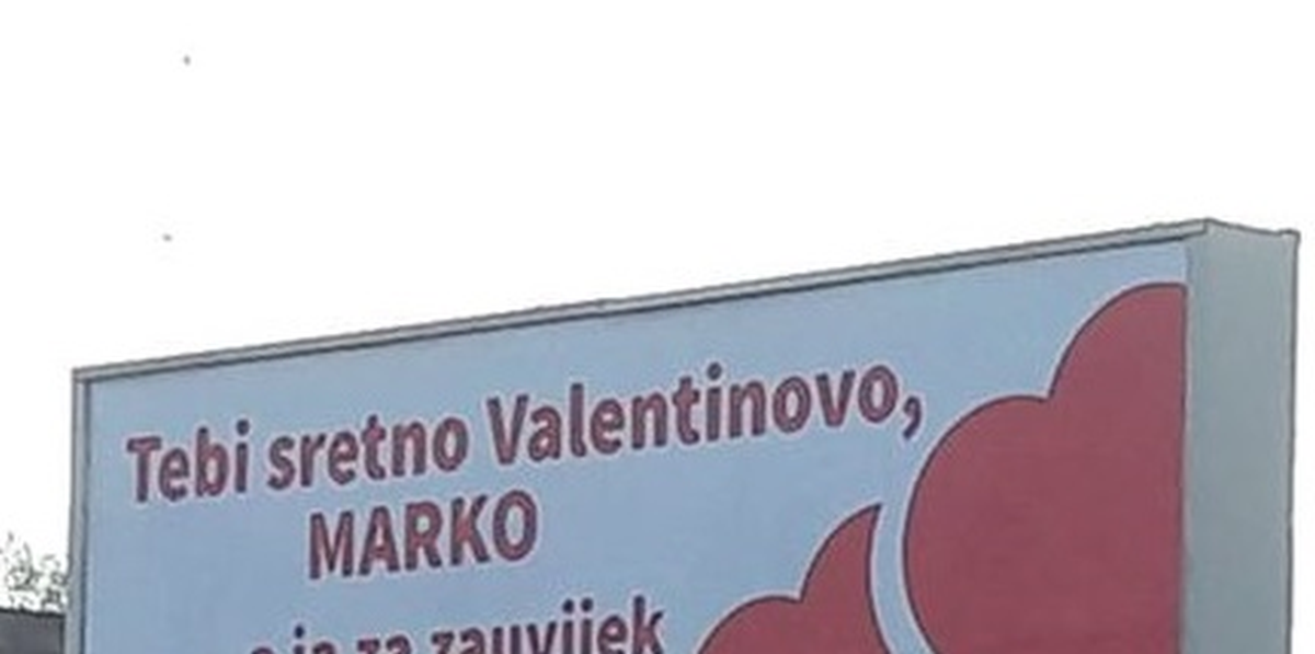 Marko dobio neobičnu poruku za Valentinovo na jumbo plakatu u Zagrebu