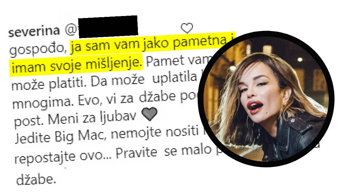 Vrijeđaju Severinu da je ovca i kradezeovka zbog objave o koroni, ona ih trola
