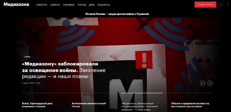 Blokiran jedan od zadnjih neovisnih medija u Rusiji