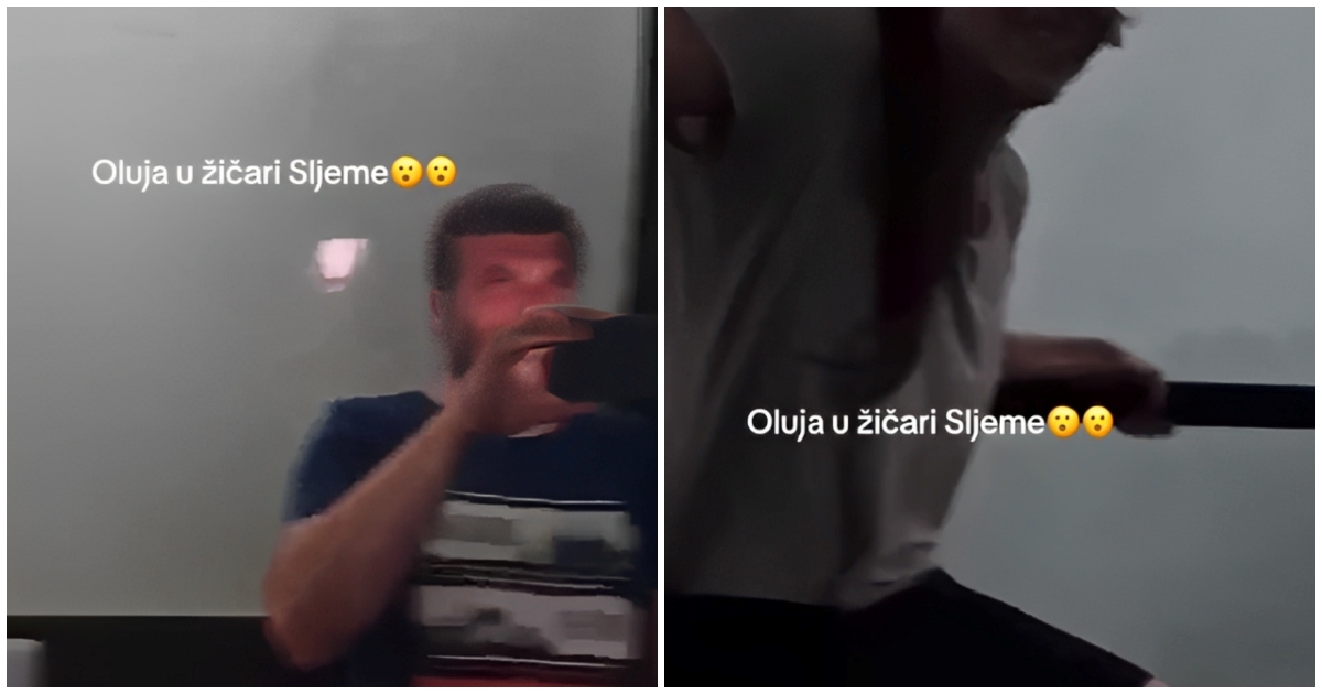 VIDEO Oluja ih uhvatila na sljemenskoj žičari