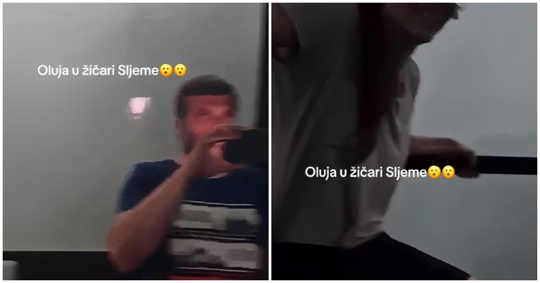 VIDEO Oluja ih uhvatila na sljemenskoj žičari