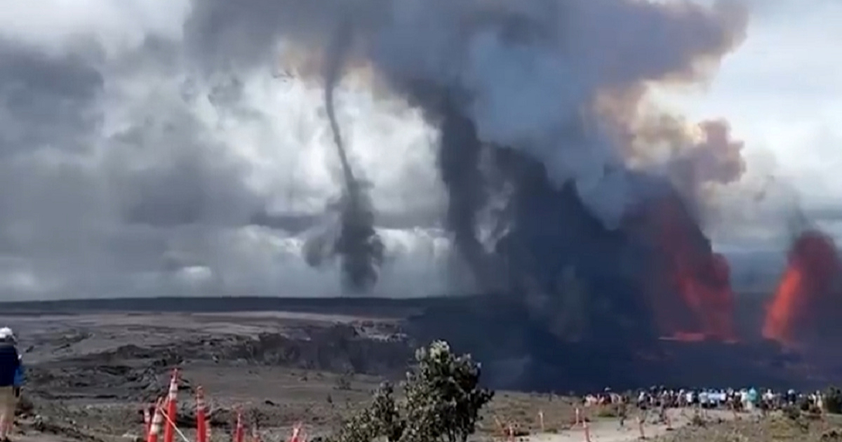 VIDEO Rijedak prizor na Havajima. Erupcija Kilauee stvorila "volnado"