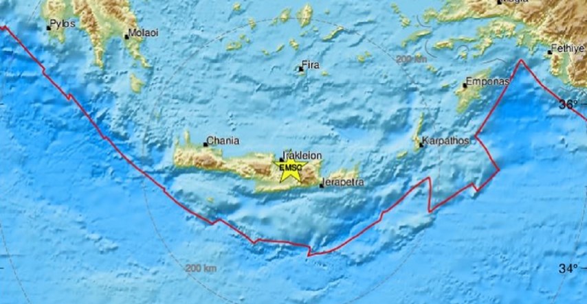 Potres od 4.1 po Richteru na Kreti