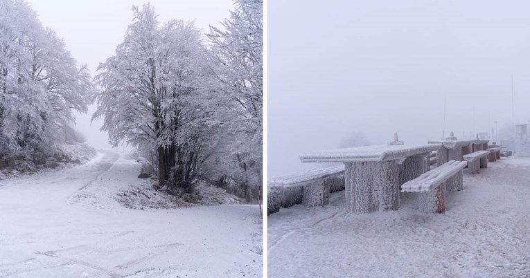 Na Zavižanu pao snijeg, pogledajte fotografije