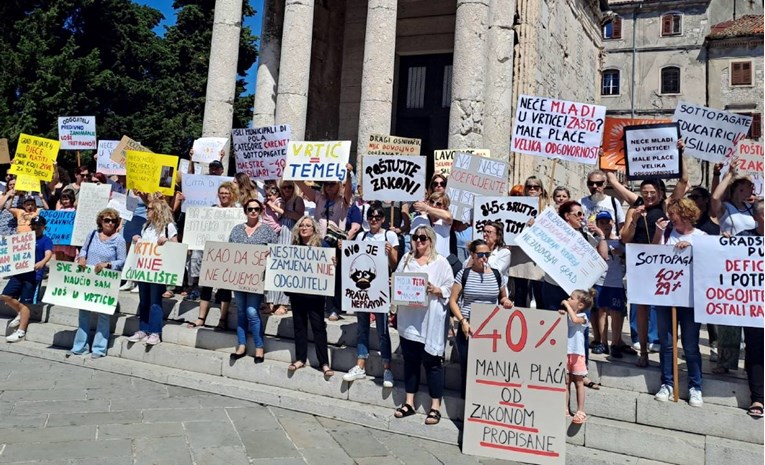 Odgojiteljice u Puli traže jednake plaće kao u osnovnim školama