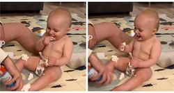Bebina igra sa šlagom najslađi je video koji ćete danas pogledati