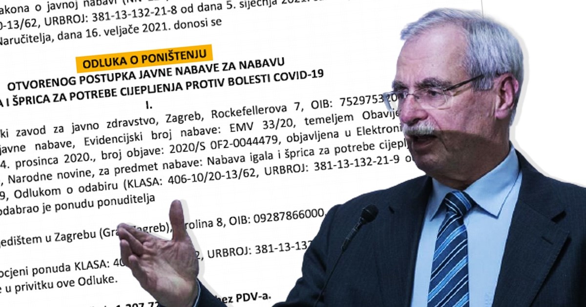 Hebrangova firma dobila posao od HZJZ-a pa javila da ipak ne može isporučiti robu