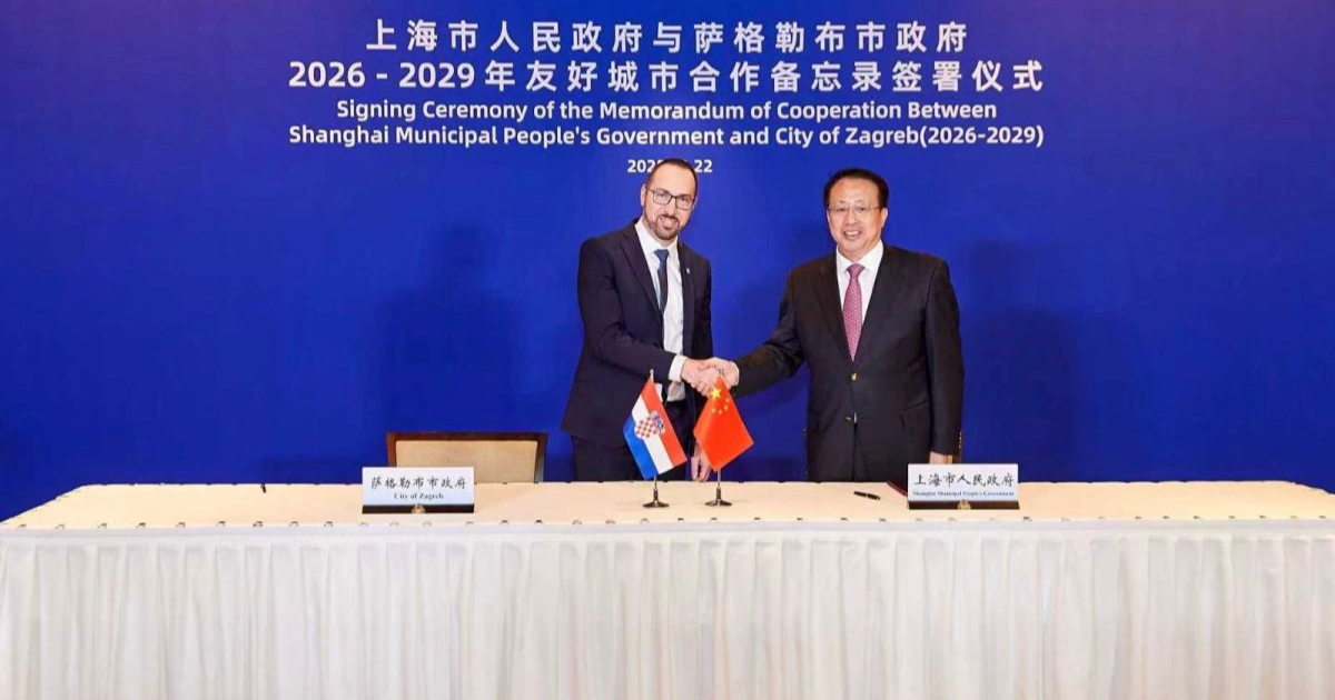 Tomašević i gradonačelnik Šangaja potpisali sporazum o suradnji