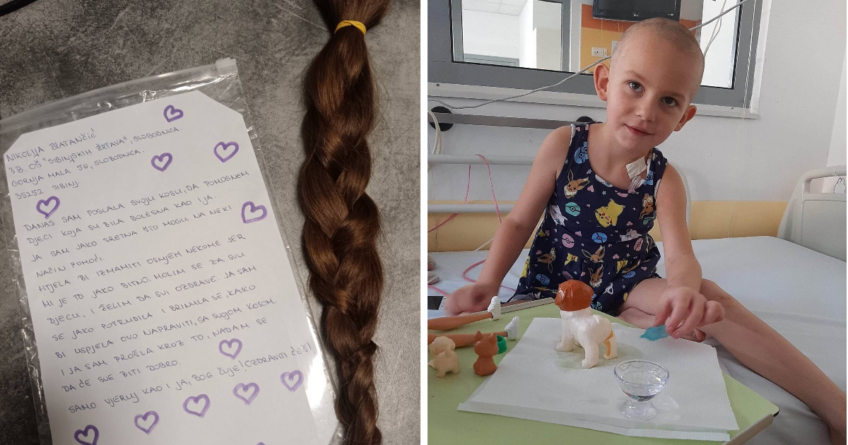 FOTO Nikolija se izliječila od raka pa donirala svoju kosu drugoj bolesnoj djeci