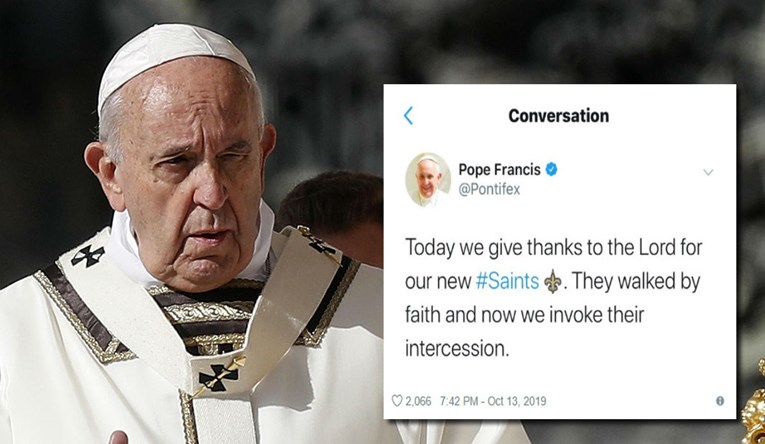 Papi se potkrala smiješna greška na Twitteru, zahvalio Bogu na krivim "svecima"